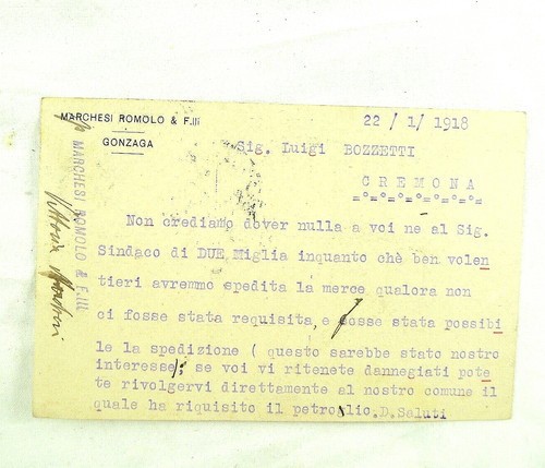 Vecchia cartolina ww1 marchesi - vecchia,